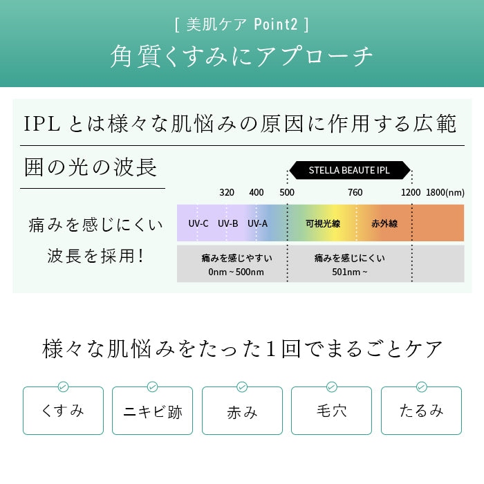 STELLA BEAUTE / ステラボーテ IPL&LED光美容器(脱毛&美顔器)【カラー:2色あり】