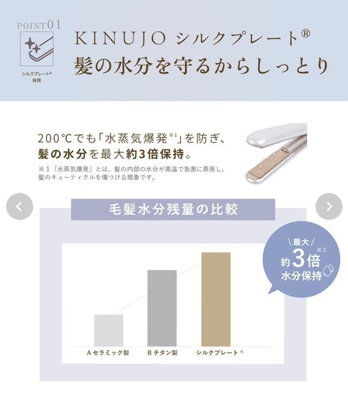 KINUJO LuxeJewel　キヌージョラグジュエル　コードレスアイロン