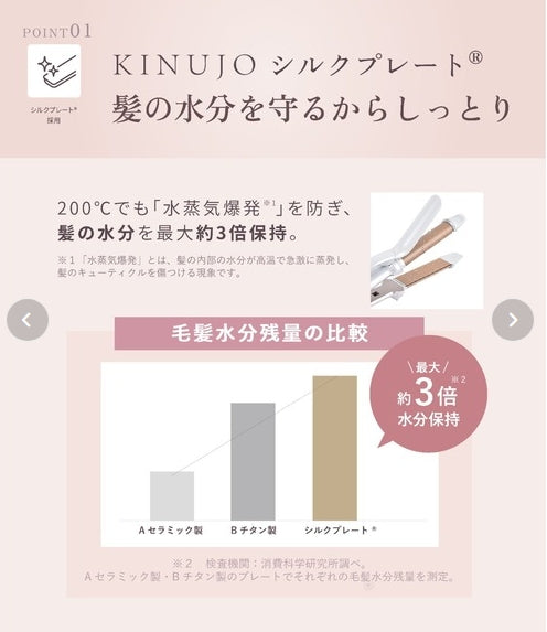 KINUJO　2WAY IRON　ストレート＆カールアイロン　＜2サイズ：26ｍｍ/32ｍｍ＞