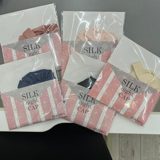 【現品限り‼/アウトレット】小杉織物　シルクナイトキャップ シルク100％ 純国産製品【カラー：5色あり】