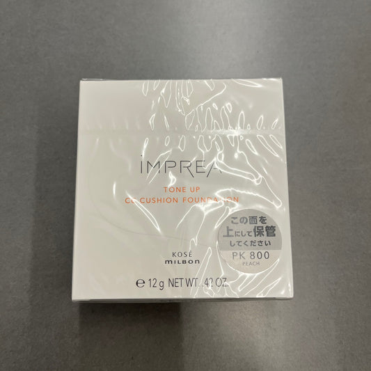 【現品限り‼/アウトレット】iMPREA / インプレア　トーンアップCCクッションファンデーション【カラー：ピーチ PK800】　<12g>
